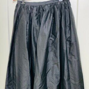 Linda Allard for Ellen Tracy | Black Lace Hem Midi Skirt